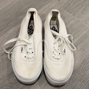 Vans Off-White Canvas Lace-Up Sneakers